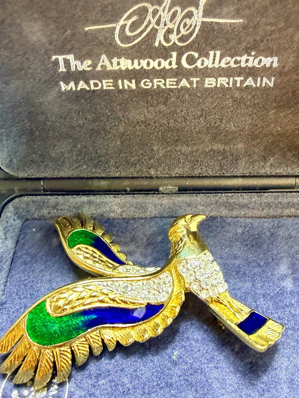 The Attwood Collection Jeweled Bird Brooch Made in Great Britain - NWOT